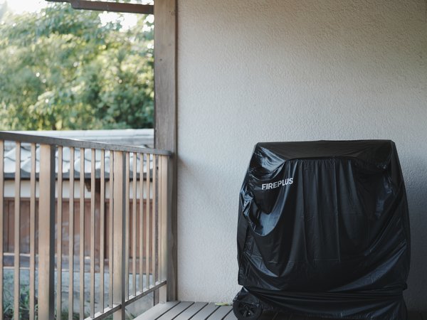 縁側でBBQ